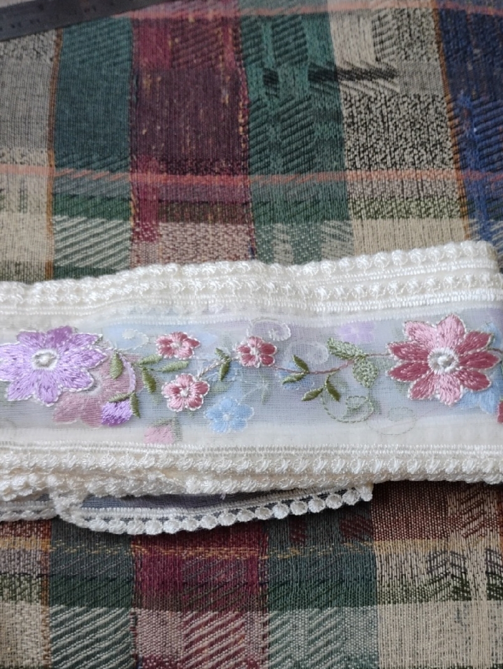 Sheer Embroidered Trim